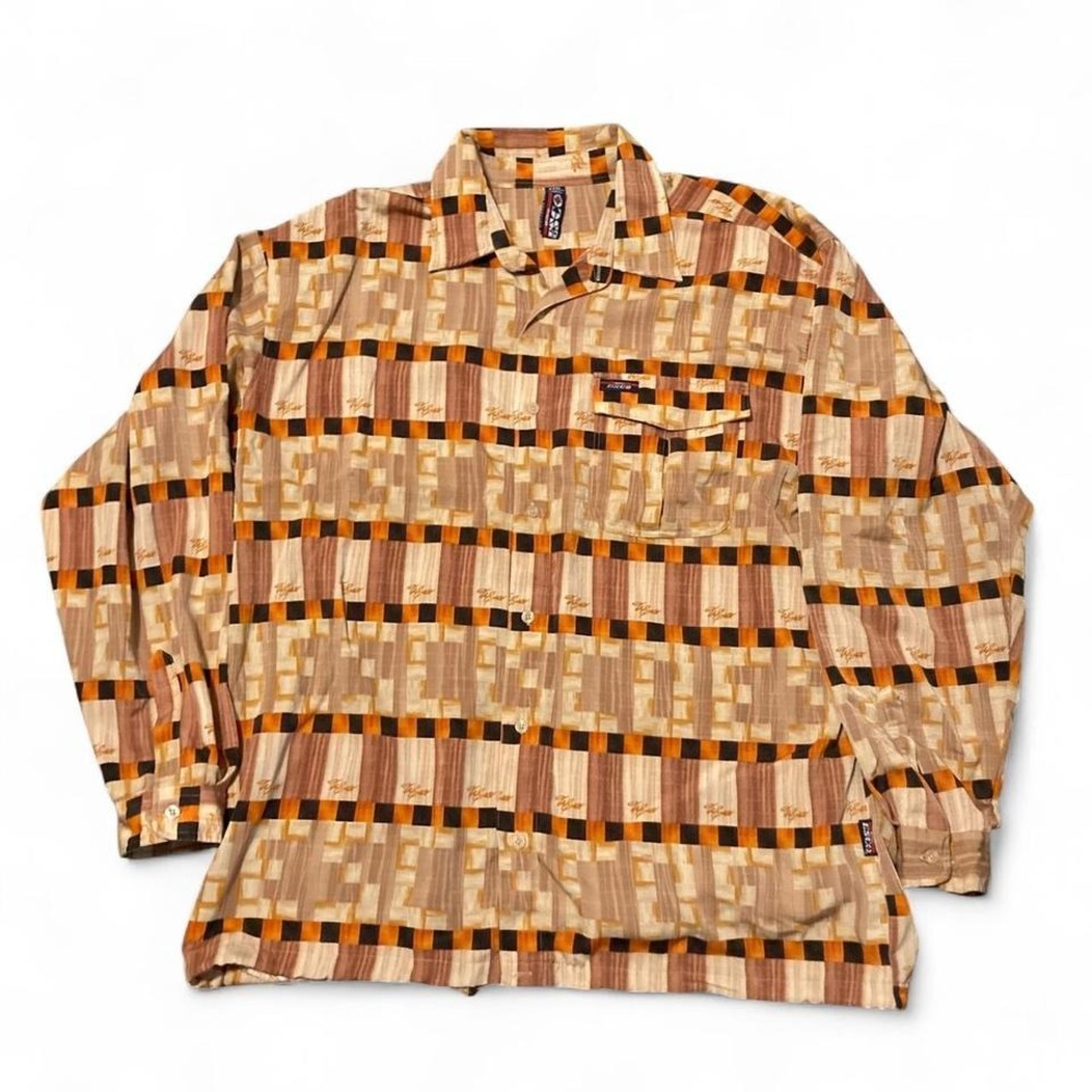 Willie Esco vintage 90s/y2k‎ all over print club shirt baggy Korea size 3XL/26.5